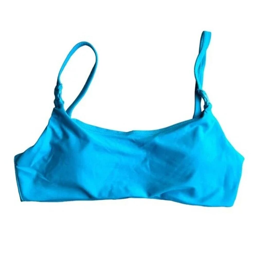 NWT Andie Swim The Riviera Bikini Top Adjust Straps Removable Cup M Coastal Blue
